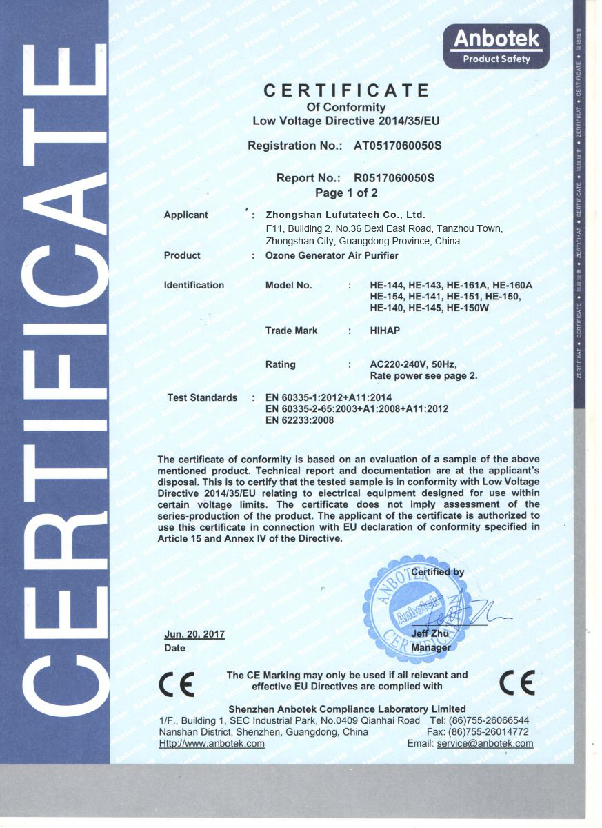 lvd Certificate