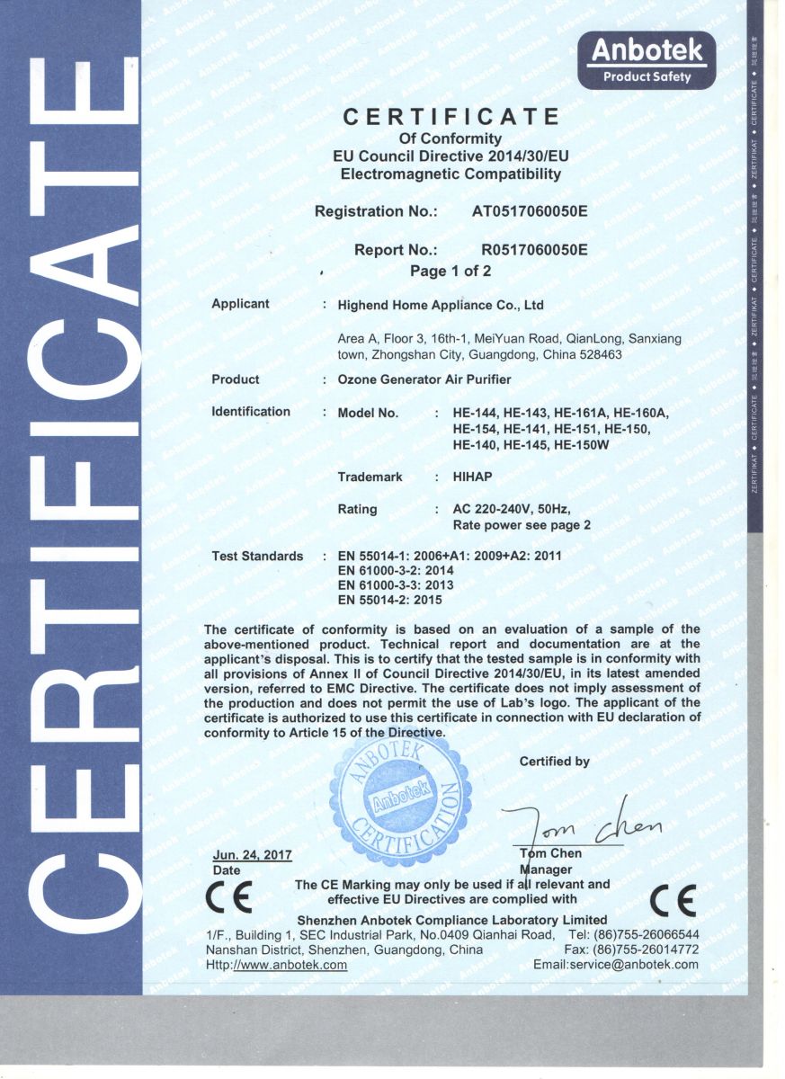 CE Certificate