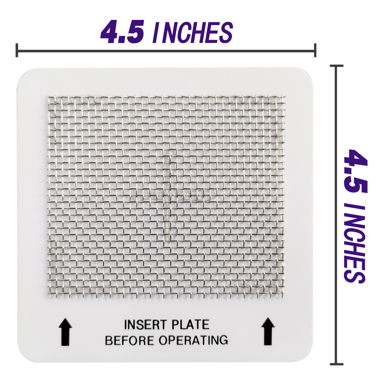 Universal Ceramic Ozone Plates for Generic Ozone Generators Washable Purification Air Purifier, 4.5" x 4.5" Inches Replacement Ozone Plates (2Pack)