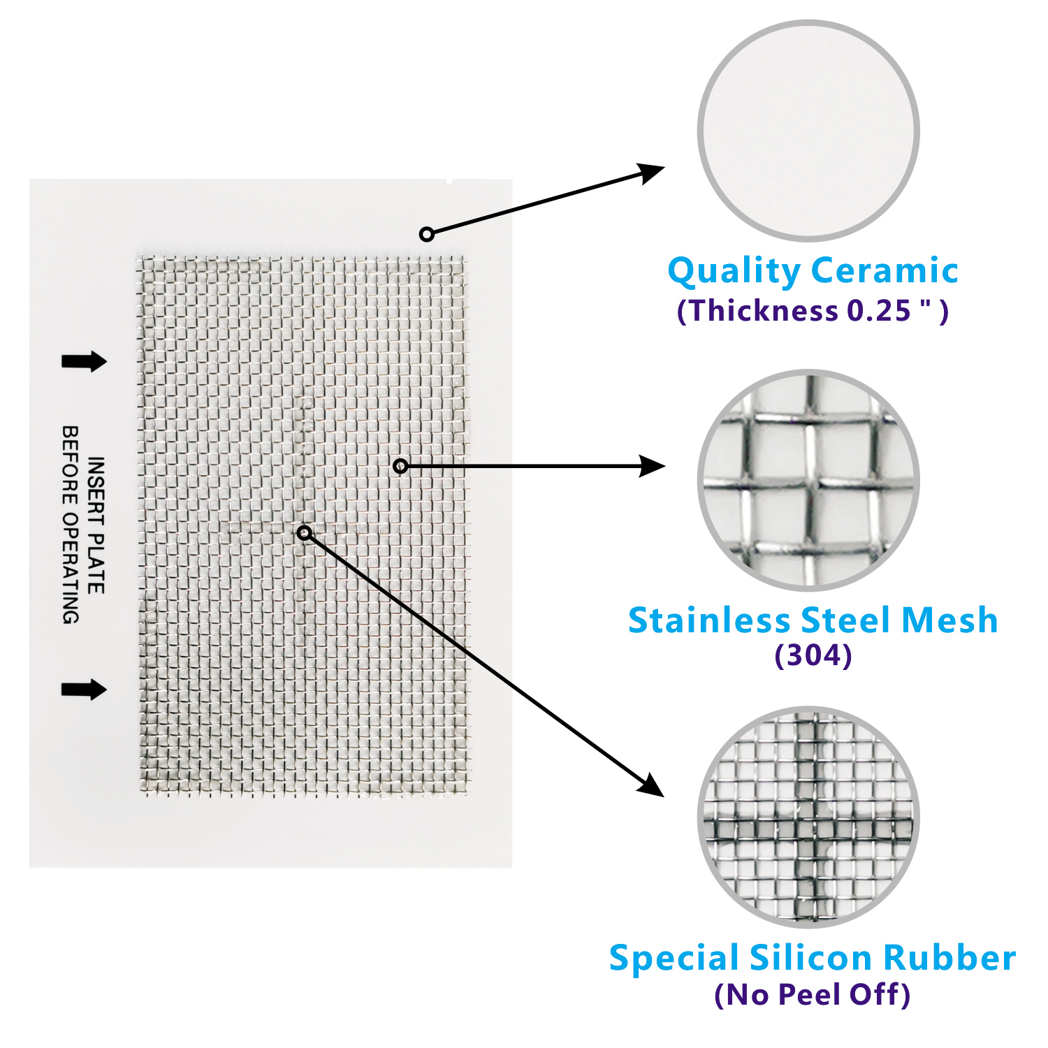 Lufutatech Ceramic ozone plate replacement 6.5X4.5" view 4