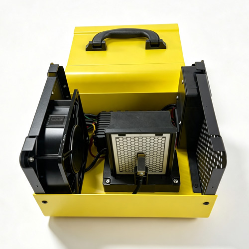 Pluggable ozone module inside LFT-153LD ozone machine, detachable ozone plate for easy maintenance`