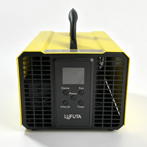 LFT-153LD digital ozone generator front panel, LCD display with interval timer ozone machine